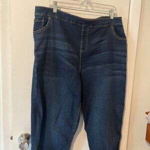 PAJAMA JEANS PULL ON STRAIGHT LEG SZ 18
